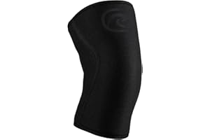 Rehband Genouillère Power Max 7mm, Bandage de genou haltérophilie, powerlifting, haute stabilité pour les genoux et les muscle, Couleur:Carbon/Noir, Taille:L