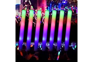 SANJIANKE-FS 30PCS Foam Light Sticks, Glow Batons, Light Up Foam Sticks, With 3 Light Functions,Long-lasting Light Party Bags Flashing Glow Sticks, For Wedding, Raves, Party ,New Years Eve,Christmas,Birthday