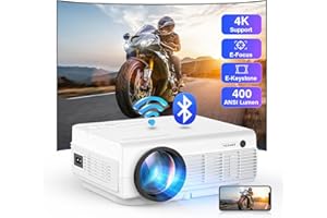 Projector, YEZMEK 5G WiFi Bluetooth Projector Native 1080P Full HD, 10000 Lumens Mini LED Projector 4K Support, Home Cinema Projector Compatible with TV Stick, Smartphone & Tablet, Laptop, HDMI, USB, TF