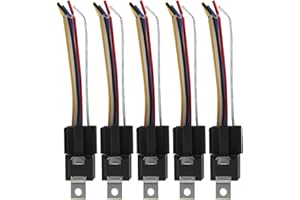 KITLETSUIT 5 Stücke 12V 5-Pin-SPDT Auto Relais mit Steckdose, 5-Polig Relais-Kabelsatz-Set, Umschalt Relais für LKW, PKW, Lieferwagen…