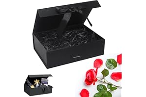 TZQFROCE Geschenkbox mit Deckel 21 * 16,5 * 7 cm Geschenkverpackung Box Geschenkbox mit Schleife Wiederverwendbare Dekorative Box für Hochzeiten, Geburtstage, Jubiläen (A)