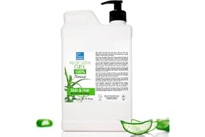 Aloe Vera Gel 100% Ren 1000 ml | Från Ekologiska Växter av Kanarieöarna, Hudvård för Spädbarn och Husdjur, Färska Blad, Vegan