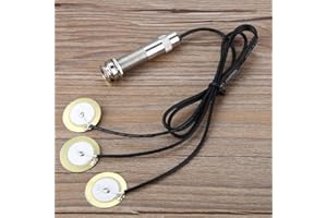 Tbest Piezo,Piezo,Piezo Pickup for Acoustic Guitar,Tbe 300-1 Microfono piezo 3 in 1 Ricambio per chitarra accouique, Pick-Up Endpin Jack 6 mm di ricambio per