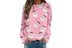 NHAINEL Weihnachtspullover Damen Sweatshirt Rundhals Weihnachtspulli Pullover Elegant Langarm Weihnachten Pullover Damen Weihnachts Pullis Casual Christmas Sweat Oberteile Tops FüR Frauen Teenager MäDchen