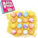 16 x Bombe da Bagno Set Regalo per la Festa della Mamma e San Valentino da Zimpli Gifts, Fizzers da Bagno di Lusso Fatti a Ma