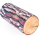 FANCY Coussin Décoratif en Forme de Tronc d'arbre 40 cm Coussin Canapé Mini Traversin Déco Salon Bois Peluche Bûche Réaliste 
