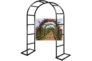 Metallisk Trädgårdsbåge Bred 140 200 240 280 300 350 cm, Rosbågepergola För Klätterväxter, Bröllop, Terrass, Fristående Pergo