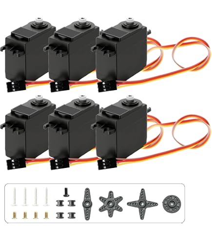 Adeept AD004 Micro Servo 17G – 4,8 Kg.cm, Engrenages Métal – Pour Drone, RC, Robot – Lot 4