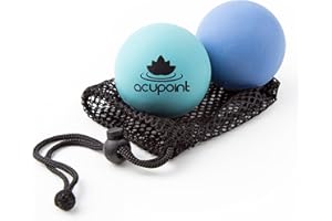 Acupoint Physical Therapy Massage Balls - Ideal for: Yoga, Deep Tissue Massage, Trigger Point Therapy and Self Myofascial Release Physical Therapy Equipment