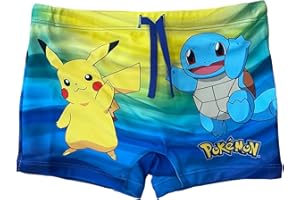 FASHION UK Traje de Pokemon para Niño - Traje de Baño para Niño - Traje de Piscina - Pokeball Pokemon Pikachu - Bóxer de Natación para Niños