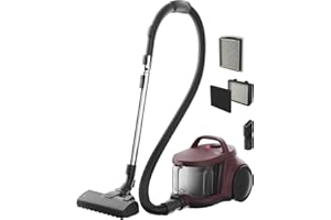 ‎AEG AEG CLEAN 5000 Staubsauger Beutellos, Bodenstaubsauger für alle Bodenbeläge, Zubehör, 1000 Watt, 9m Aktionsradius, 2l Staubbehälter, 60% Recyclingmaterial, Waschbarer HEPA-Filter, Dunkelrot, AL51C1DRF