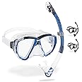 CRESSI Combo Big Eyes+Alpha U.D. - Unisex Mask Extraordinary Visibility Big Eyes and Dry Snorkel Alpha U.D. Ideal for Diving, Snorkelling, One Size