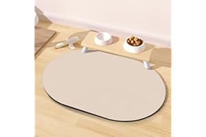 METEOROCK Tappetino Ciotole Cane, Assorbente Tappetino Ciotole Gatto, 51x30,5CM Antiscivolo Sottociotola per Cani, Tappetini Facili da Pulire per Ciotoles con Retro in Gomma al 100%