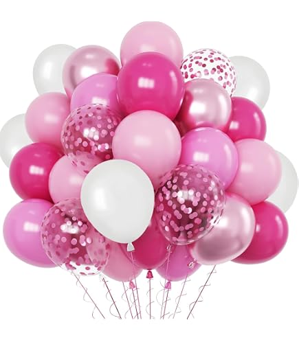 50 Latex-Luftballons In Pink, Rosa & Weiß – 27 Cm, Für Helium Oder Luft, Perfekt Für Partys