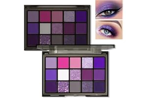 Beauty Glazed Fards à paupières 15 couleurs Violette Metallic Longue Durée Glitter Palette Shimmer Matte Palettes de Maquillage Hautement Pigmentées