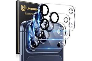 UniqueMe für iPhone 17 Pro Max Kameraschutz - [Kratzfest, Stabil] Ultra-Klar 9H Härte Kameraschutz für iPhone 17 Pro Max Kamera Schutz [3 Stück] - HD Transparent