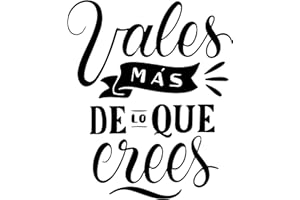 CREATIVASS Vinilo Adhesivo Frases Motivadoras Pared Dormitorio Decorativo Espejo Familia Hogar Pegatina Adhesiva Cocina Adolescentes Habitación (23x30cm, Vales Más De Lo Que Crees)