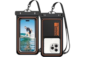 FERRGIA Funda Impermeable Móvil IP68 Flotante,2 Unidades Bolsa Estanca Universal para iPhone 16/15/14/13/12 Pro MAX,Galaxy S24/S23/S22,Xiaomi,Huawei,hasta 7,2 Pulgadas,para Playa,Piscina,Natación