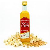 Hopser Food Fun Popcorn Oil with Fine Natural Butter Flavor and Handy Spout, Rapeseed Fat Symphony with Yellow Grapeseed Oil