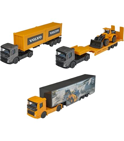 Playset Volvo Construction Creatix A 3 Livelli – Con Gru Girevole A 360°, Garage, Tunnel, 5 Veicoli Die-cast In Scala 1:64, 77 Cm, Dai 3 Anni In Su