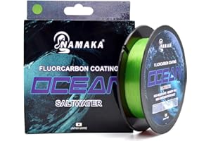 Namaka Ocean - Filo da Pesca Florocoated Monofilo Alta Resistenza, Basso Allungamento, Anti Abrasione, Invisibile in Acqua - 300 o 600mt - Saltwater, Surfcasting, Spinning, Barca, Egi - VARI COLORI