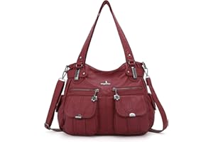 ANGEL KISS Angelkiss Cuir Sac à Main Désign/Epaule/Bandoulière/Large Capacité 8 Petites Poches Pour Filles/Femmes