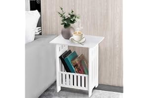 XJYMCOM Bedside Table Hollow Storage Cabinet PVC Bedside Shelf Board Cabinet Unit Cabinet Coffee Table Storage Unit for Side Table Bedside Storage