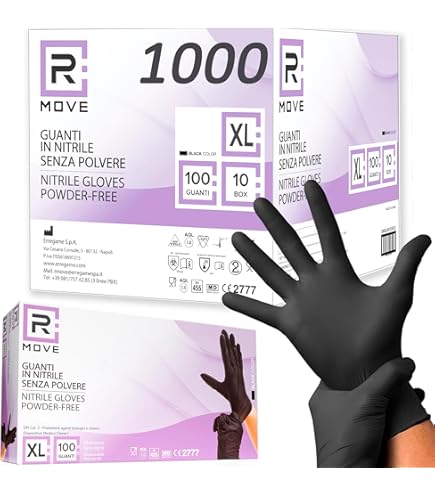 Guanti In Nitrile Senza Lattice | 100 Pezzi Monouso - Taglia XL | Ipoallergenici E Certificati CE | Per Alimenti E Medico - Foto 5
