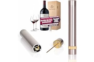 CALMA VISUAL Sacacorchos Aire Presión Profesional Acero Inoxidable Abrebotellas Premium Regalo Hombre Original Accesorio Vino Tinto Fácil Uso Sin Esfuerzo Elegante Abridor Botellas Regalos Creativos