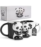 Legami -Tasse Cup-puccino, Thème Panda, Porcelaine New Bone China, Take a Break Collection, Multicouleur, capacité de 350 ml