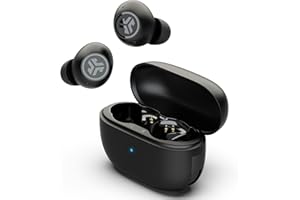 JLab Go Pop ANC Active Noise Cancelling Earbuds, Bluetooth Earphones, 24+ Hr Playtime Wireless Headphones, IP55 Sweat-Resistant In Ear Buds with Microphone, Clear Calls & Multipoint, Black