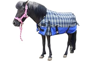 LEAFOREST 600D Polyester Waterproof Horse Pony Foal Rug Blue 42"