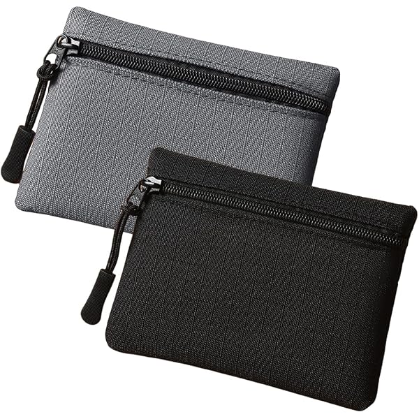 AOYEGIC Confezione da 2 Mini Portafogli da Donna, Piccolo Portafoglio, Portafoglio Portatile, Portamonete, Portafoglio con Cerniera, Utilizzabile per Donne e Uomini, Bambini e Adulti (Verde + Nero