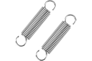 GUNGY Resortes de Extensión 55mm Muelles de Tensión con Gancho Muelle de Acero Inoxidable Diámetro Exterior 12mm Diámetro Alambre 1,5mm Fuerza Resorte 6,0kg 2 Piezas