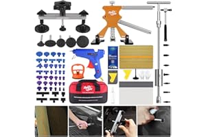 Fly5D Kit Débosselage sans Peinture, Outils Paintless de Réparation Carrosserie avec T-Bar Dent Puller, Dent Lifter, Bridge Dent Puller, pour Auto Corps débosseler, Les Petites dent et Deep Débosseler