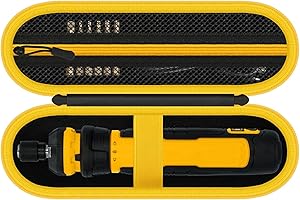 HESPLUS Case for DEWALT DWHT66719 Cordless Screwdriver, Shockproof Waterproof Tool Storage with Mesh Pockets & Elastic Straps, Portable EVA Protective Box(Case Only)