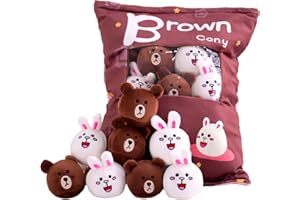NAIXIN Cute Snack Pillow Stuffed Animal Toys Pudding Decorative Removable Kitty Cat Dolls Creative Toy Gifts for Teens Girls Kids