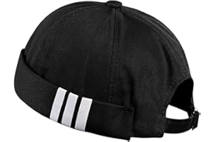 CLAPE Casquette Docker Coton Bonnet Docker Unique Street Décontracté Brimless Chapeau Beanie Baseball Cap Fisherman Beanie Watch Hat
