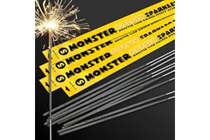 SPARKLERS XYZ Pack of 20 x 45cm (18") Handheld Monster Golden Sparklers (20 Sparklers)