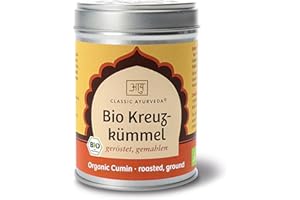 ‎CLASSIC AYURVEDA Classic Ayurveda - Bio Kreuzkümmel geröstet gemahlen - 70 g - Aromatisches Gewürz für Hülsenfrüchte und Kohlgerichte