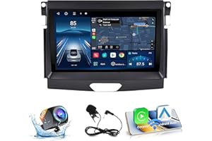 DAEFAG Android 14 Radio Coche para Ford Ranger 2015-2020 9 Pulgadas Android Radio de Coche 2 DIN con Carplay Inalámbrico/Android Auto Bluetooth/GPS Navi/FM Radio/WiFi/USB/SWC(A,P3(2G+32G))