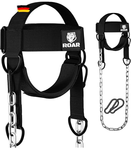 Neck Trainer Nackentrainer - Verstellbarer Kopfgurt Mit Stahlkette