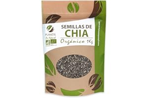 PLANÈTE AU NATUREL Semillas de Chia Orgánico 1 kg - Salvia hispanica - Proteínas, Omega 3, Fibras