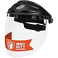 NoCry Military Grade Safety Face Shield; Clear Anti Fog Grinding Face Mask with Adjustable Headgear; Impact Resistant; ANSI Z87.1 Certified