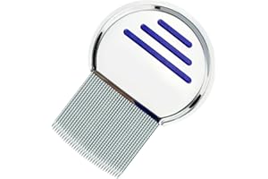 Momowin Pettinino Pidocchi, Pettine per Pidocchi in Acciaio Inox, Pettine Pidocchi, Rimuove Pidocchi e Altri Parassiti, Adatto Alla Toelettatura di Cani e Gatti