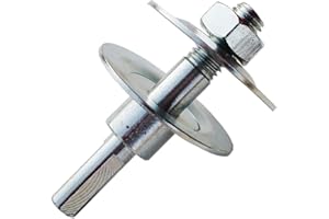 DANULAND Mandrin à arbre fileté robuste de 10 mm, tige longue de 8 mm - Convient aux disques de roues jusqu'à 25 mm d'épaisseur, lot de 2 ensembles