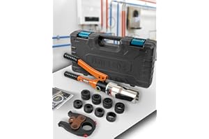 AMZCNC Pinza a pressa professionale con profilo TH e profilo U, per tubi in alluminio e plastica e inserti a ganasce TH16 TH20 TH26 TH32 e U16 U20 U25 U32 con