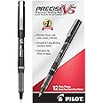 Pilot Precise V5 Stick Rolling Ball Pens, Extra Fine Point, Black Ink, Dozen Box (35334)