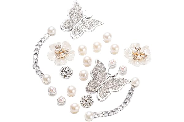 Aiyraa Lot de 20 broches Crocs à paillettes pour décoration de sabots, bijoux de chaussures avec motifs floraux et médicaux, pour enfants, garçons, filles, femmes, small, Huile alimentaire