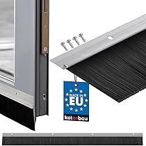 CJmenfengtiao Bürstendichtung Aus Aluminium - Türdichtung Mit Doppel-Befestigung Für Zugluftschutz